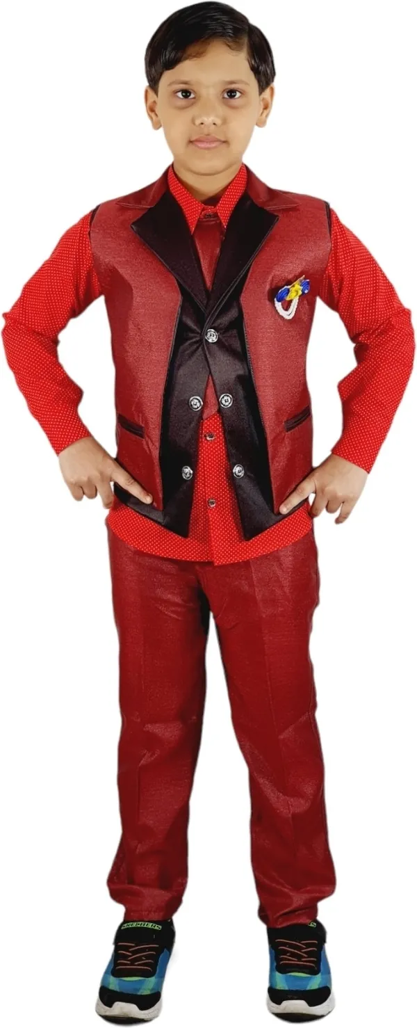 Maroon_Cotton_Blazer_Shirt_Trouser_Set_For_Kids