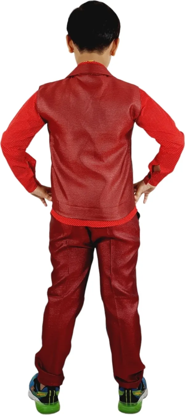 Maroon_Cotton_Blazer_Shirt_Trouser_Set_For_Kids