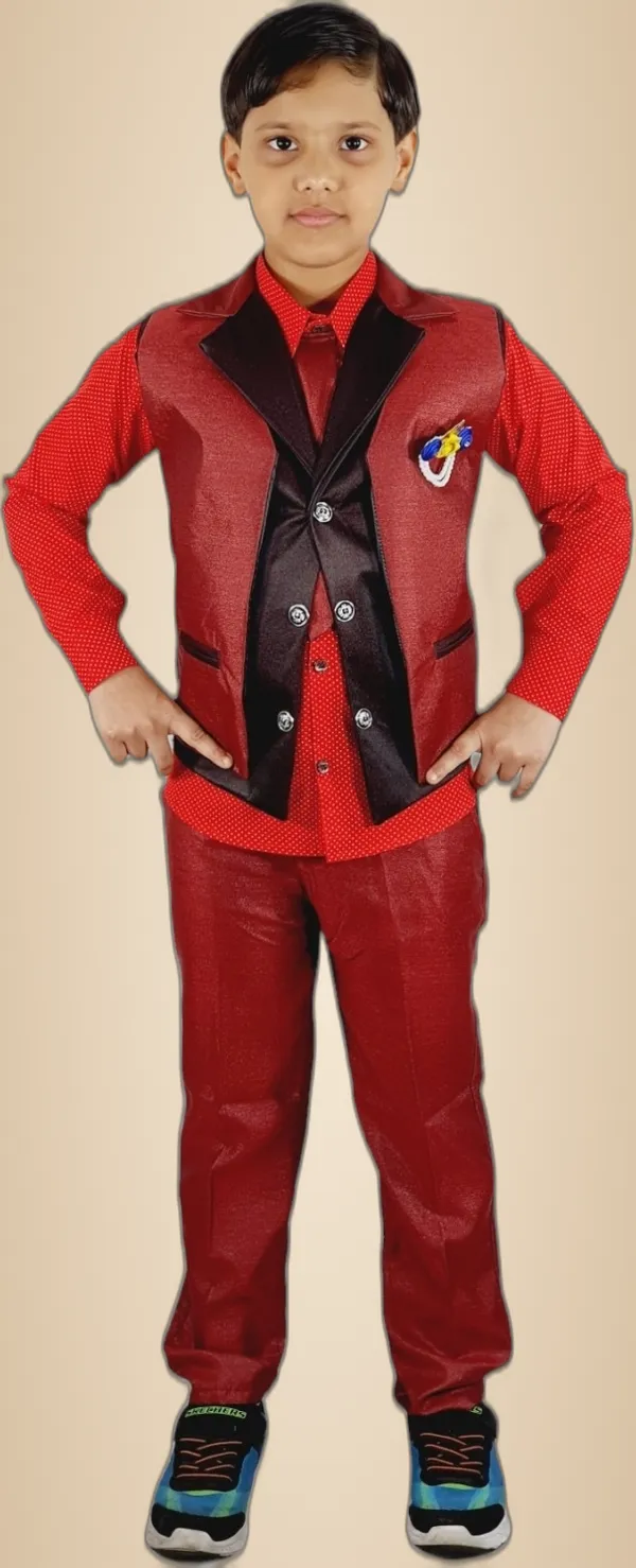 Maroon_Cotton_Blazer_Shirt_Trouser_Set_For_Kids