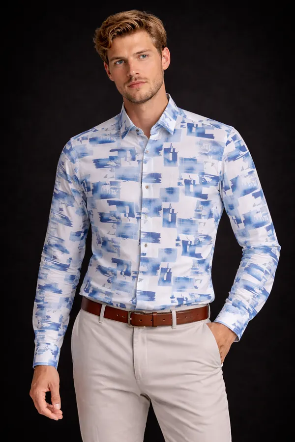 Men�s_Cotton_Full_Sleeve_Digital_Printed_Popcorn_Shirt_|_Stylish_Casual_Slim_Fit_Shirt