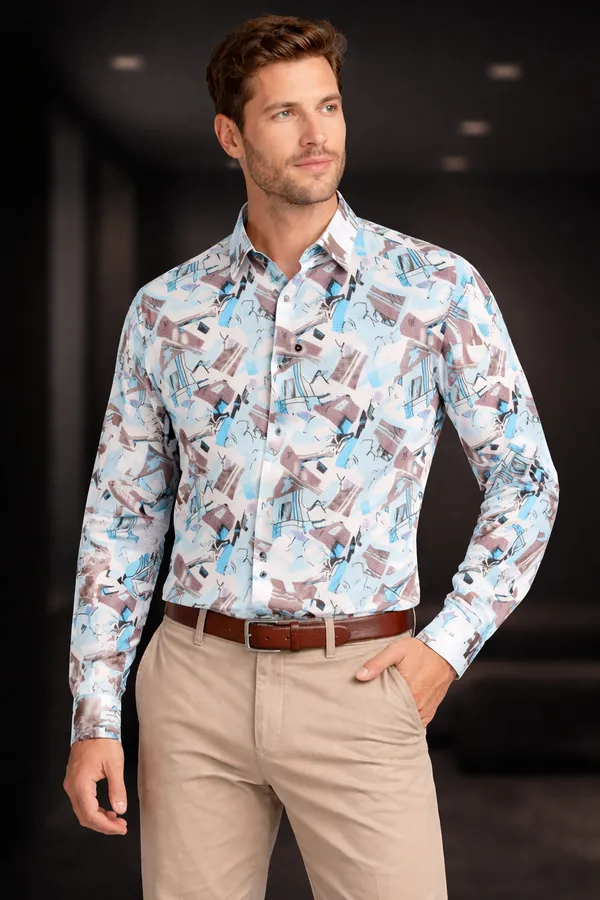 Men�s_Cotton_Full_Sleeve_Digital_Printed_Popcorn_Shirt_|_Stylish_Casual_Slim_Fit_Shirt