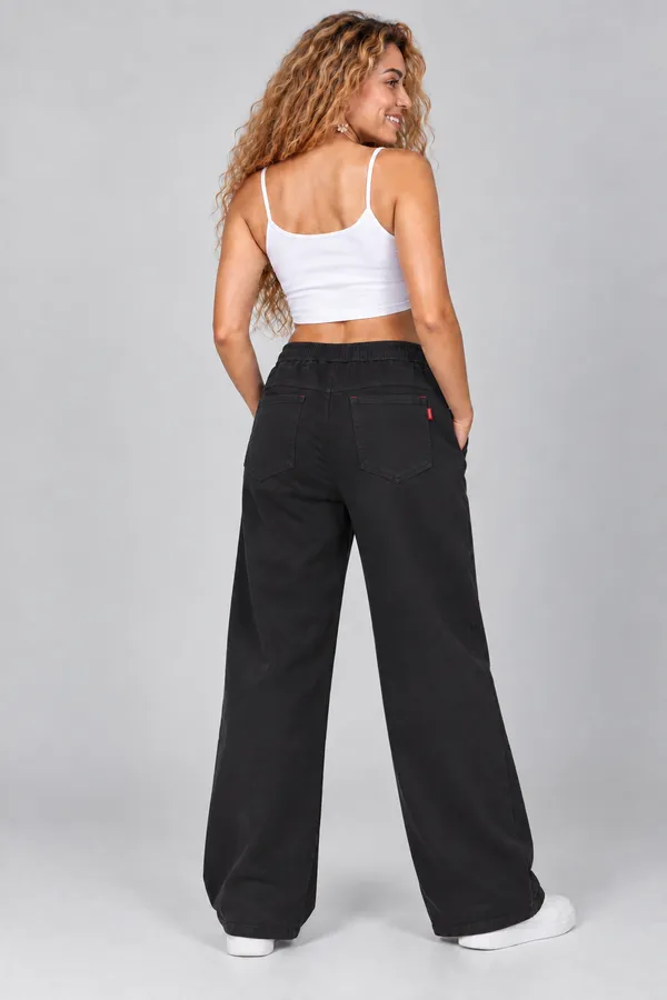 Women’s_Black_Wide-Leg_Baggy_Jeans_|_Elastic_Waist_Drawstring_|_Loose_Fit_Casual_Denim_Pants