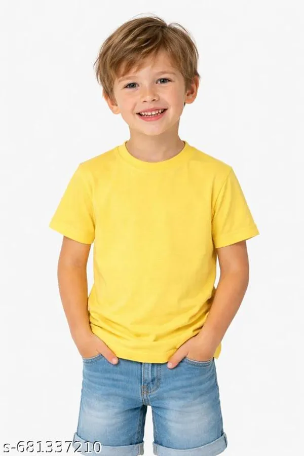 Yellow_Cotton_T-Shirt_For_Kids