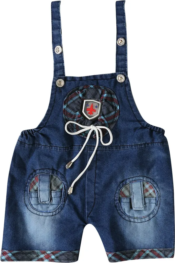 White_Denim_Printed_Casual_Dungaree_For_Boys_&_Girls