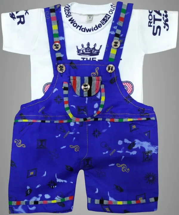White_Cotton_Blend_Printed_Casual_Dungaree_For_Baby_Boys_&_Baby_Girls