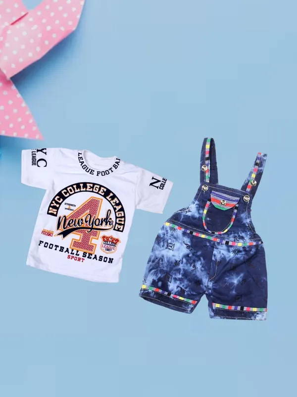 White_Denim_Printed_Casual_Dungaree_For_Baby_Boys_&_Baby_Girls