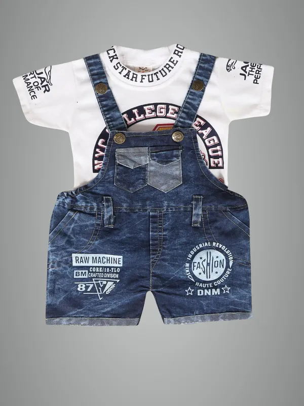 White_Denim_Printed_Casual_Dungaree_For_Baby_Boys_&_Baby_Girls