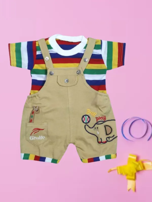 Beige_Cotton_Blend_Printed_Casual_Dungaree_For_Baby_Boys_&_Baby_Girls