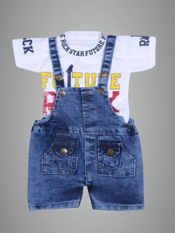White_Denim_Printed_Casual_Dungaree_For_Baby_Boys_&_Baby_Girls