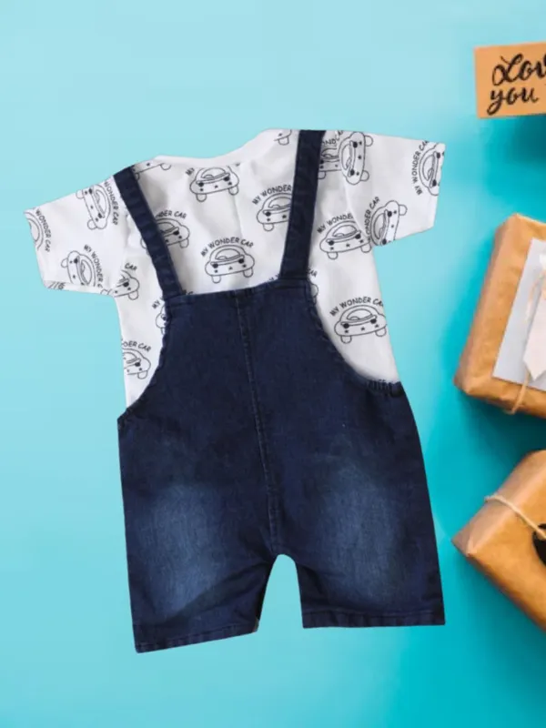 White_Denim_Printed_Casual_Dungaree_For_Baby_Boys_&_Baby_Girls
