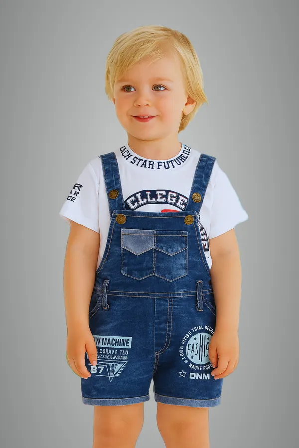 White_Denim_Printed_Dungaree_For_Baby_Boys_&_Baby_Girls
