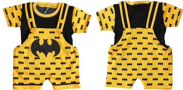 Yellow_Cotton_Blend_Printed_Casual_Dungaree_For_Boys_&_Girls
