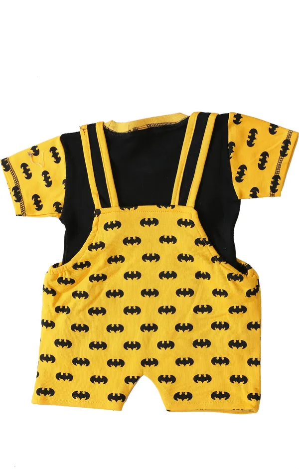Yellow_Cotton_Blend_Printed_Casual_Dungaree_For_Boys_&_Girls