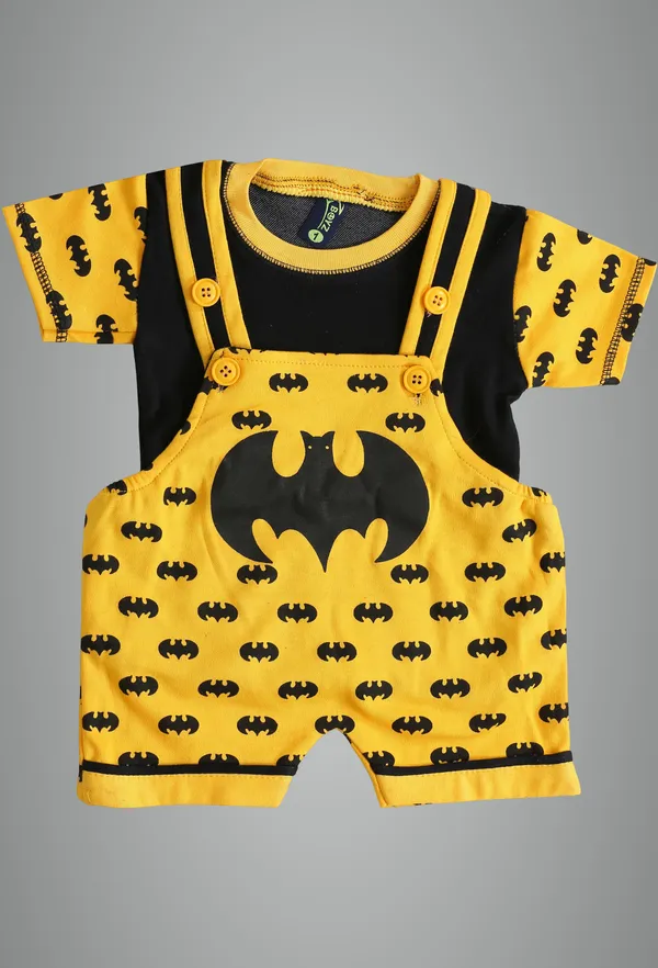 Yellow_Cotton_Blend_Printed_Casual_Dungaree_For_Boys_&_Girls