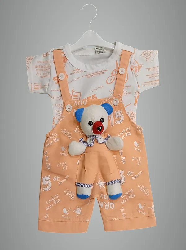 Orange_Cotton_Blend_Printed_Dungaree_For_Baby_Boys_&_Baby_Girls