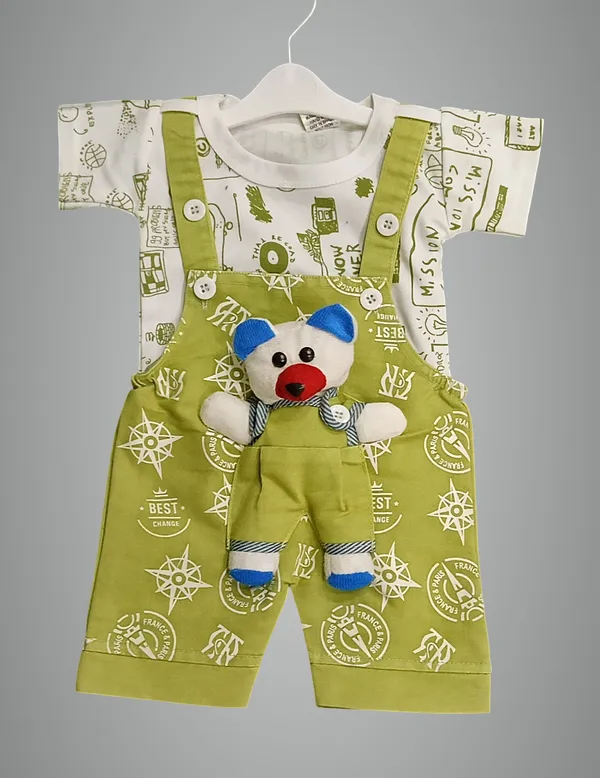 Green_Cotton_Blend_Printed_Dungaree_For_Baby_Boys_&_Baby_Girls