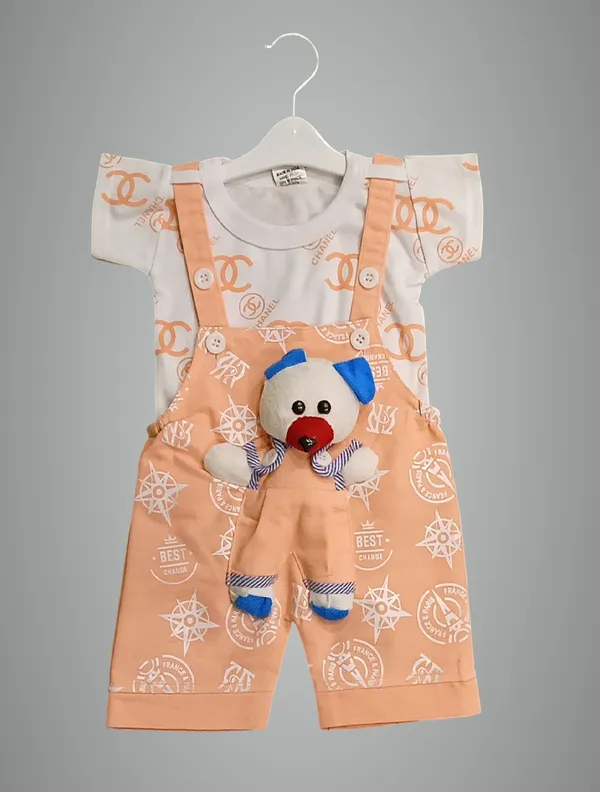 Orange_Cotton_Blend_Printed_Dungaree_For_Baby_Boys_&_Baby_Girls