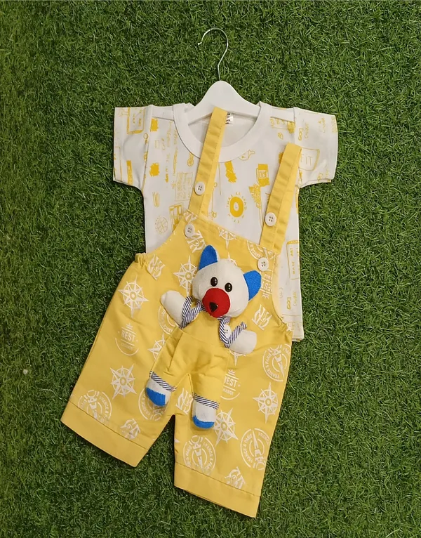 Yellow_Cotton_Blend_Printed_Dungaree_For_Baby_Boys_&_Baby_Girls