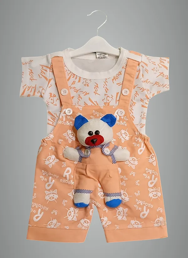 Orange_Cotton_Blend_Printed_Dungaree_For_Baby_Boys_&_Baby_Girls