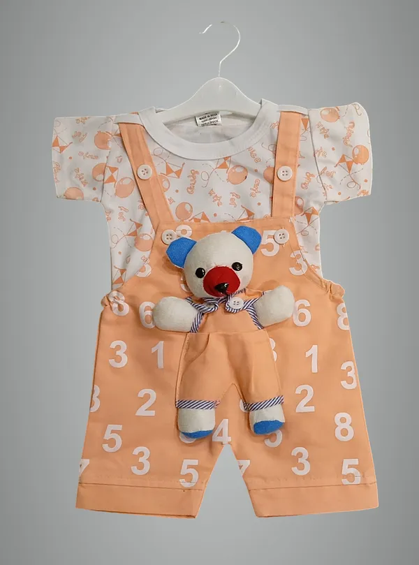 Orange_Cotton_Blend_Printed_Dungaree_For_Baby_Boys_&_Baby_Girls
