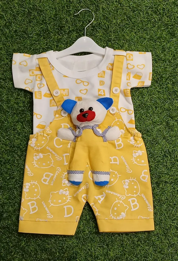 Yellow_Cotton_Blend_Printed_Dungaree_For_Baby_Boys_&_Baby_Girls