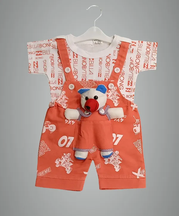 Orange_Cotton_Blend_Printed_Dungaree_For_Baby_Boys_&_Baby_Girls