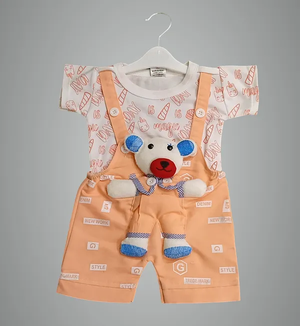 Orange_Cotton_Blend_Printed_Dungaree_For_Baby_Boys_&_Baby_Girls