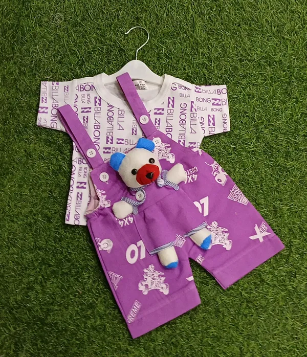 Purple_Cotton_Blend_Printed_Dungaree_For_Baby_Boys_&_Baby_Girls