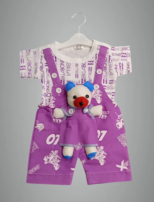Purple_Cotton_Blend_Printed_Dungaree_For_Baby_Boys_&_Baby_Girls