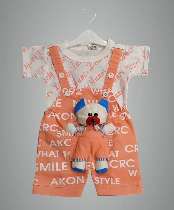 Orange_Cotton_Blend_Printed_Dungaree_For_Baby_Boys_&_Baby_Girls
