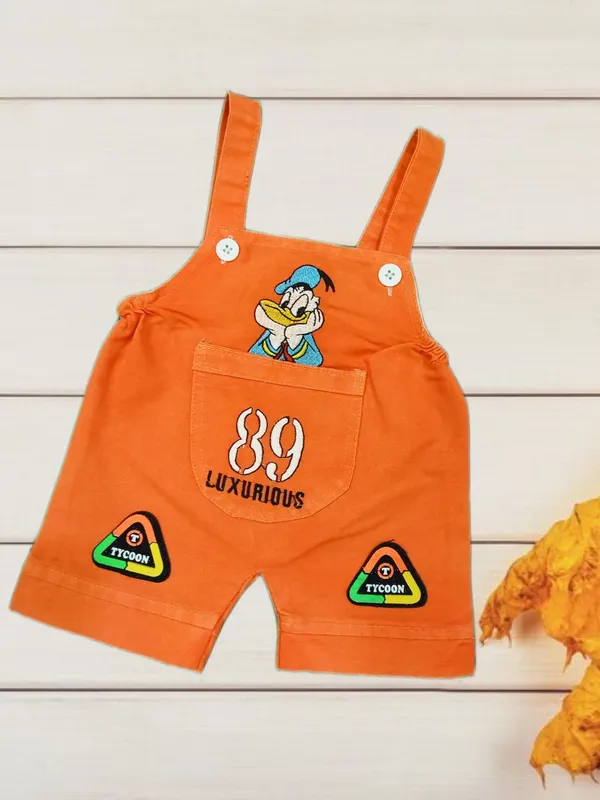Orange_Cotton_Blend_Printed_Dungaree_For_Baby_Boys_&_Baby_Girls
