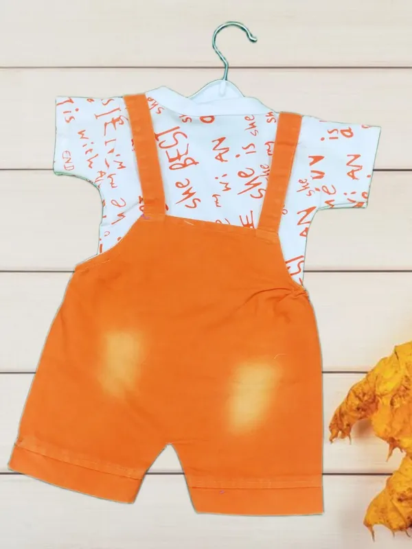 Orange_Cotton_Blend_Printed_Dungaree_For_Baby_Boys_&_Baby_Girls