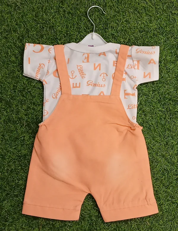 Orange_Cotton_Blend_Printed_Dungaree_For_Baby_Boys_&_Baby_Girls