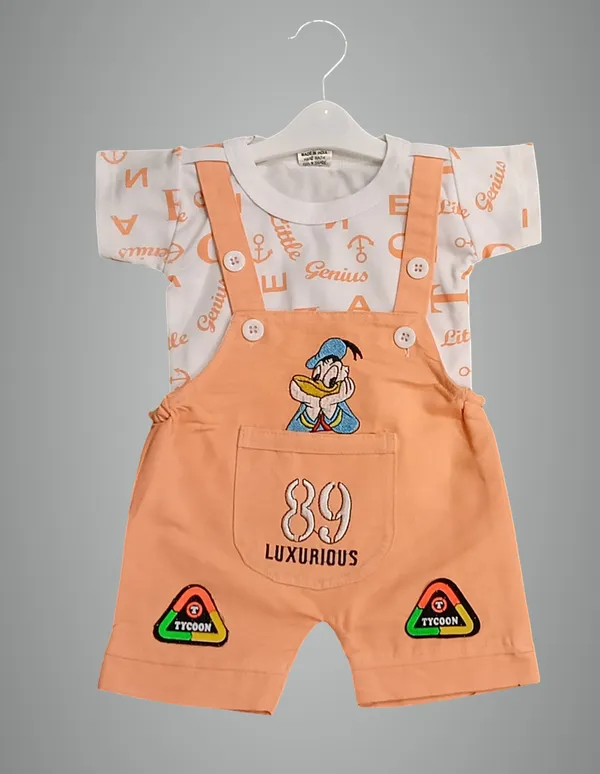 Orange_Cotton_Blend_Printed_Dungaree_For_Baby_Boys_&_Baby_Girls