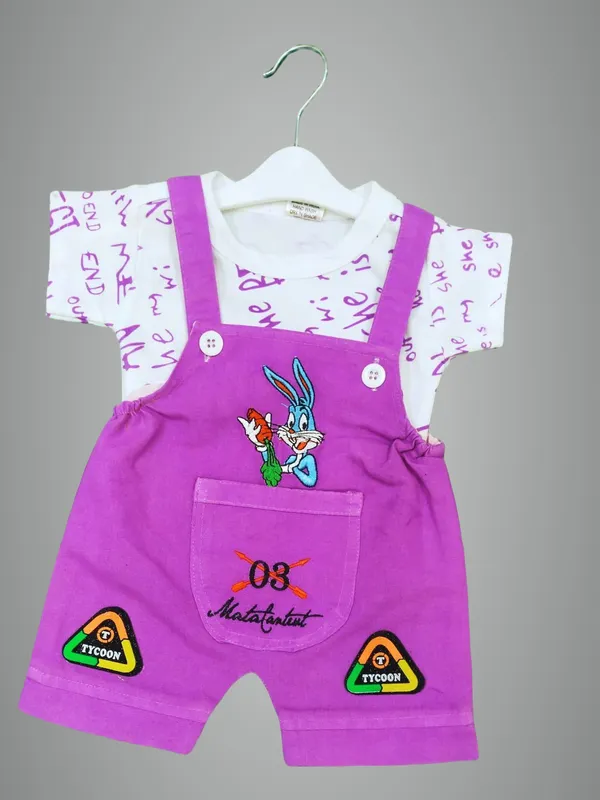 Purple_Cotton_Blend_Printed_Dungaree_For_Baby_Boys_&_Baby_Girls