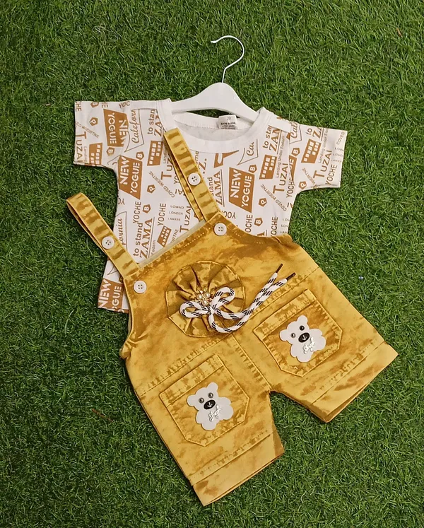 Beige_Denim_Printed_Dungaree_For_Baby_Boys_&_Baby_Girls