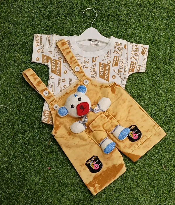 Brown_Denim_Printed_Dungaree_For_Baby_Boys_&_Baby_Girls