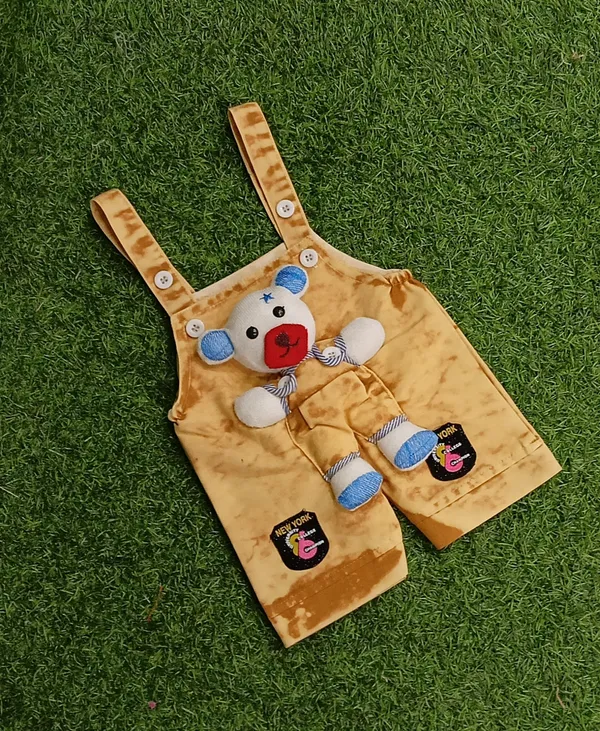 Brown_Denim_Printed_Dungaree_For_Baby_Boys_&_Baby_Girls