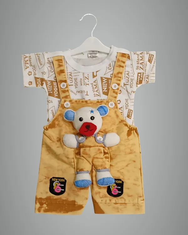 Brown_Denim_Printed_Dungaree_For_Baby_Boys_&_Baby_Girls