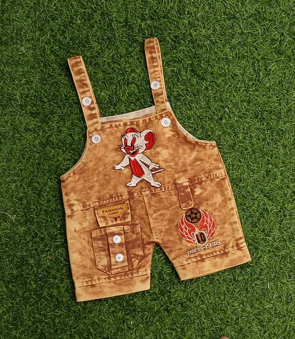 Beige_Denim_Printed_Dungaree_For_Baby_Boys_&_Baby_Girls