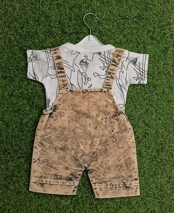 Brown_Denim_Printed_Dungaree_For_Baby_Boys_&_Baby_Girls