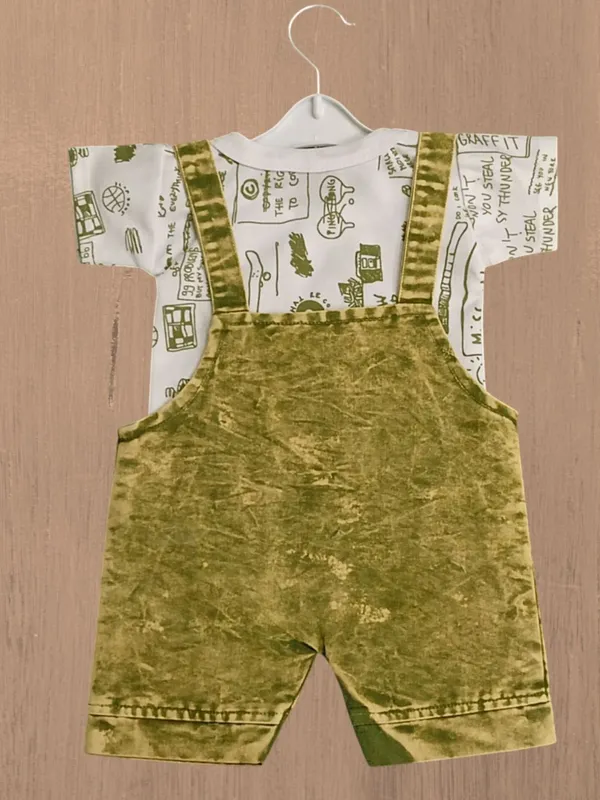 Green_Denim_Printed_Dungaree_For_Baby_Boys_&_Baby_Girls