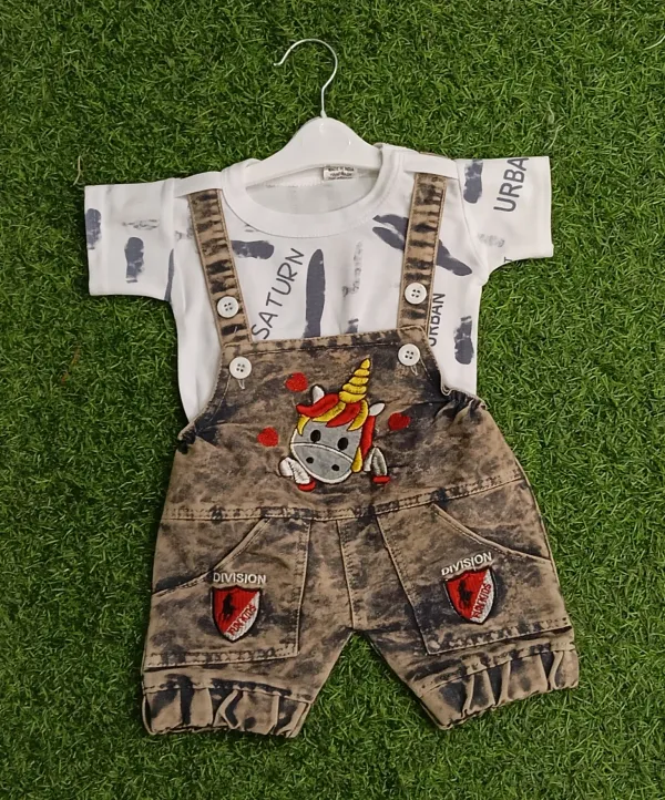 Brown_Denim_Printed_Dungaree_For_Baby_Boys_&_Baby_Girls