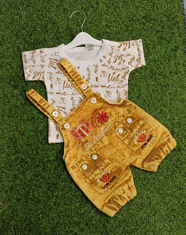 Beige_Denim_Printed_Dungaree_For_Baby_Boys_&_Baby_Girls