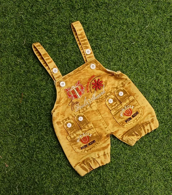 Beige_Denim_Printed_Dungaree_For_Baby_Boys_&_Baby_Girls
