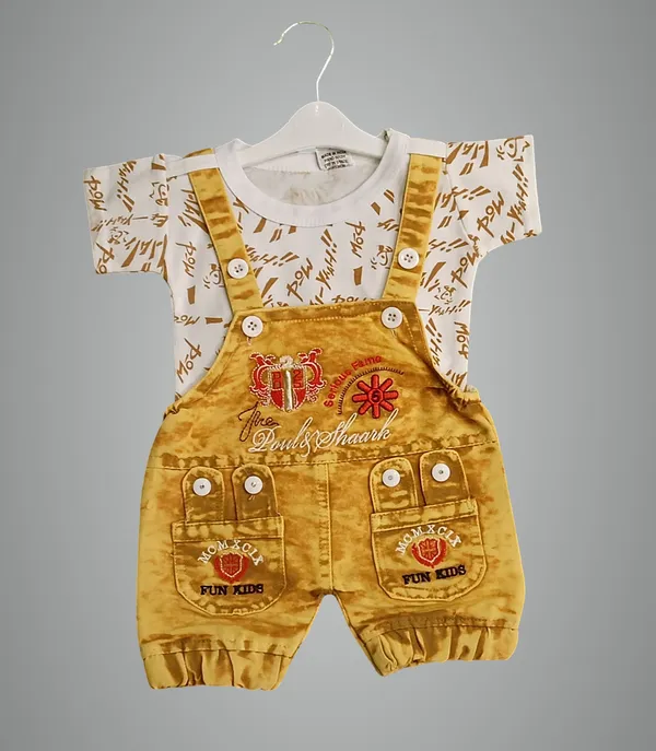 Beige_Denim_Printed_Dungaree_For_Baby_Boys_&_Baby_Girls
