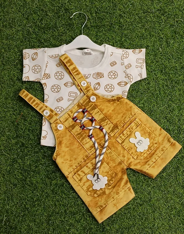 Beige_Denim_Printed_Dungaree_For_Baby_Boys_&_Baby_Girls