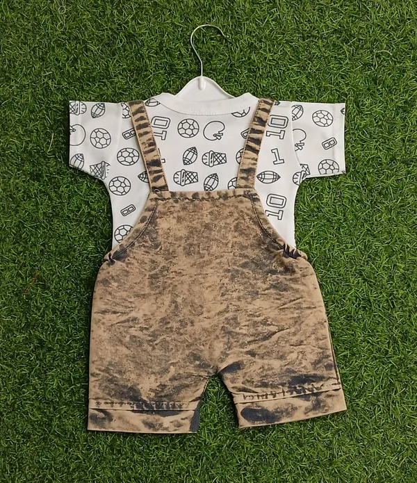 Brown_Denim_Printed_Dungaree_For_Baby_Boys_&_Baby_Girls