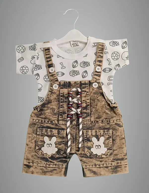 Brown_Denim_Printed_Dungaree_For_Baby_Boys_&_Baby_Girls