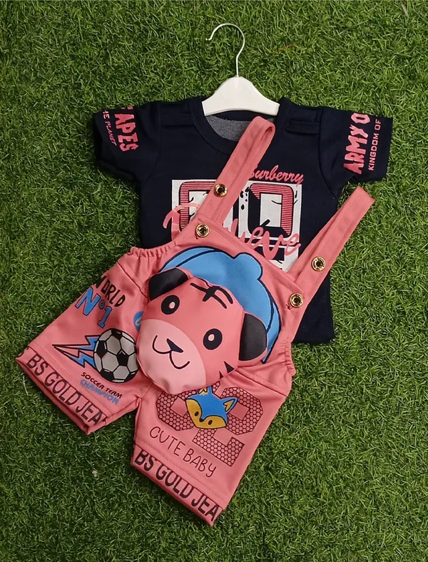 Pink_Polycotton_Printed_Dungaree_For_Baby_Boys_&_Baby_Girls